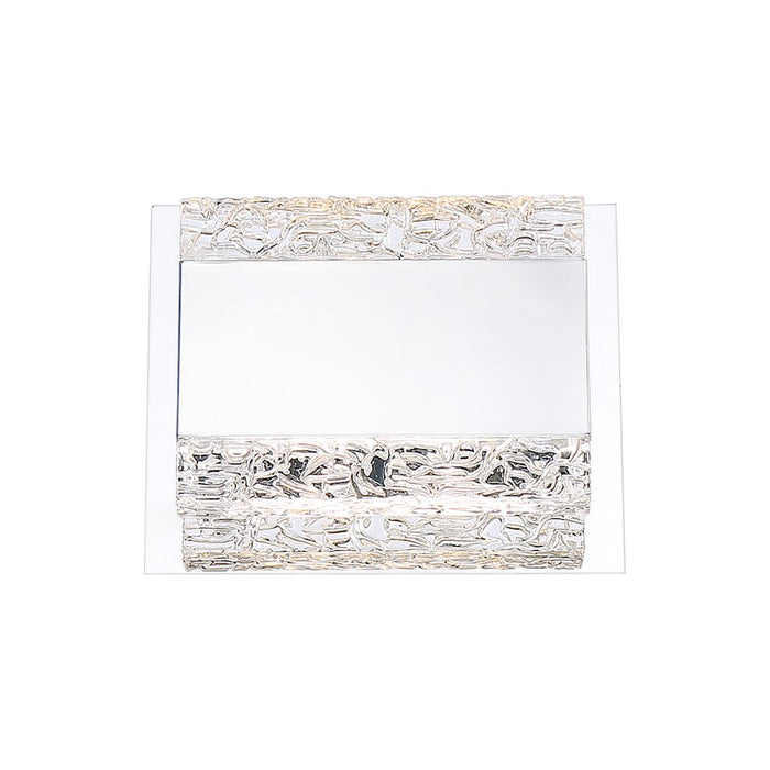 Eurofase Nelson 1-Light LED Wall Sconce, Chrome/Clear