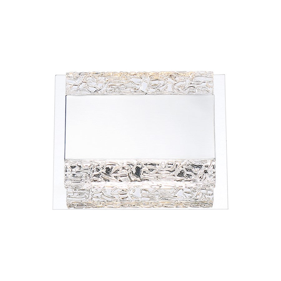 Eurofase Nelson 1-Light LED Wall Sconce, Chrome/Clear