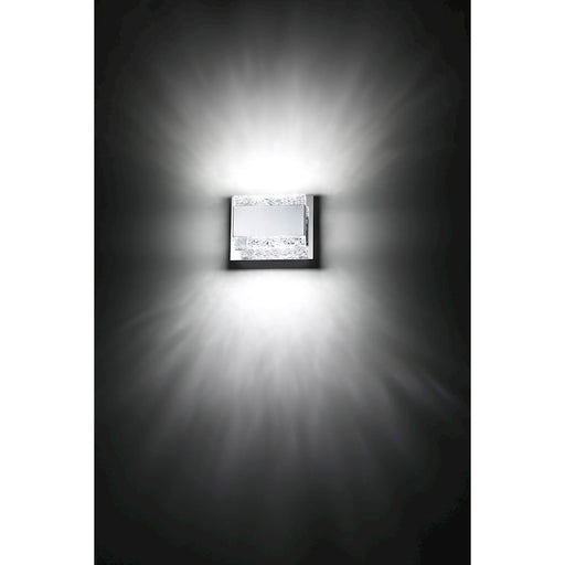 Eurofase Nelson 1-Light LED Wall Sconce, Chrome/Clear