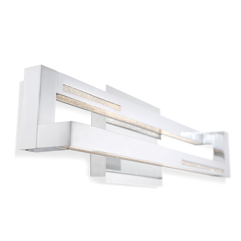 Eurofase Clinton LED Bathbar, Chrome/Clear
