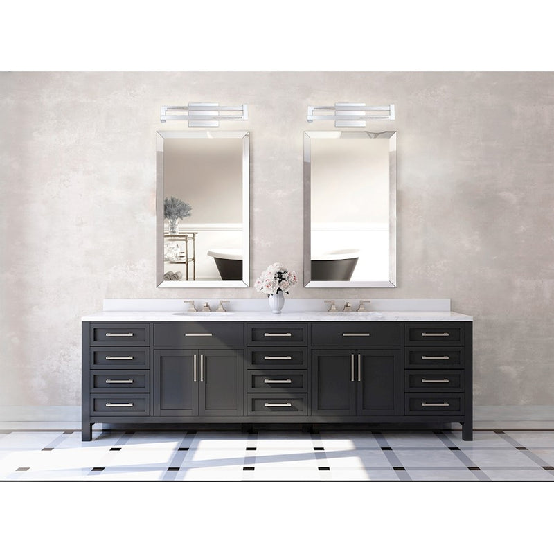 Eurofase Clinton LED Bathbar, Chrome/Clear