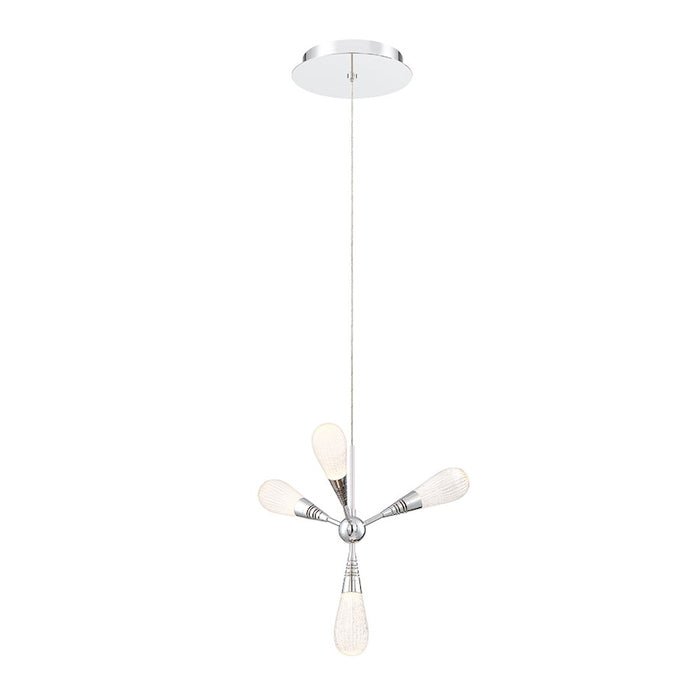 Eurofase Manning 4-Light LED Pendant, Chrome/Clear