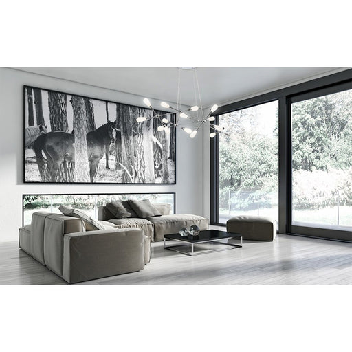 Eurofase Manning 4-Light LED Pendant, Chrome/Clear