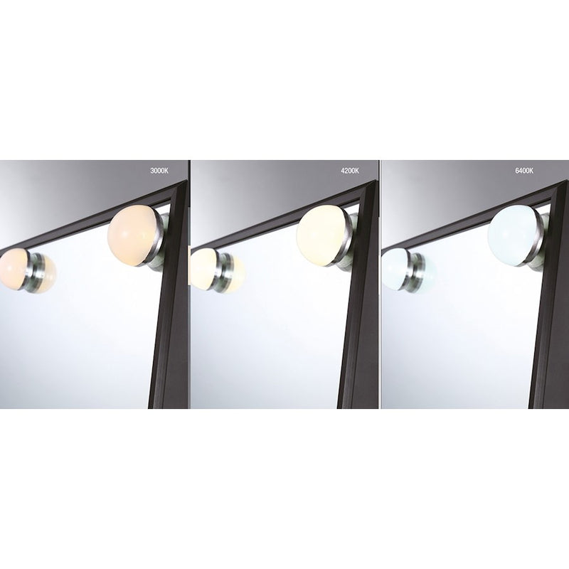 Eurofase Free Standing Hollywood LED Mirror, Black