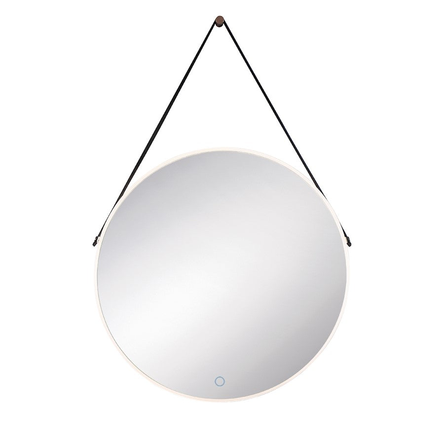 Eurofase Round Edge-Lit LED Mirror, Clear