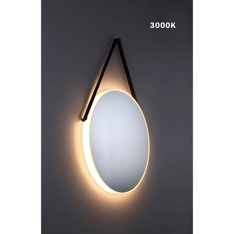 Eurofase Round Edge-Lit LED Mirror, Clear