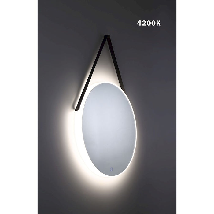 Eurofase Round Edge-Lit LED Mirror, Clear