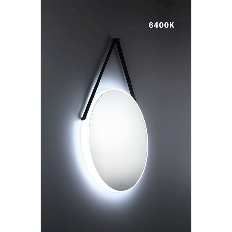 Eurofase Round Edge-Lit LED Mirror, Clear
