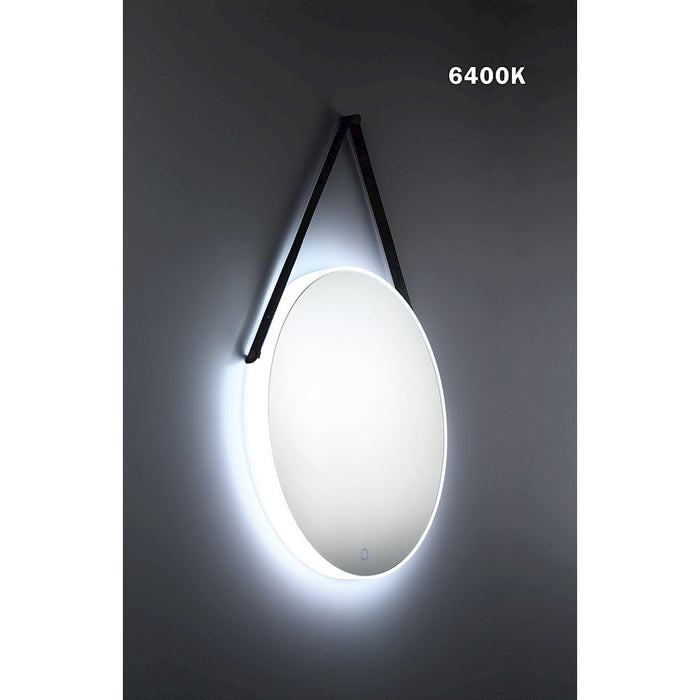 Eurofase Round Edge-Lit LED Mirror, Clear