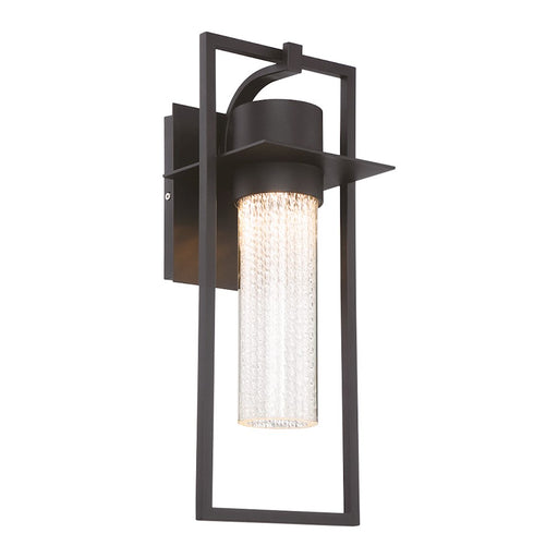 Eurofase Outdoor Large LED Outdoor Wall Mount, Black/Clear