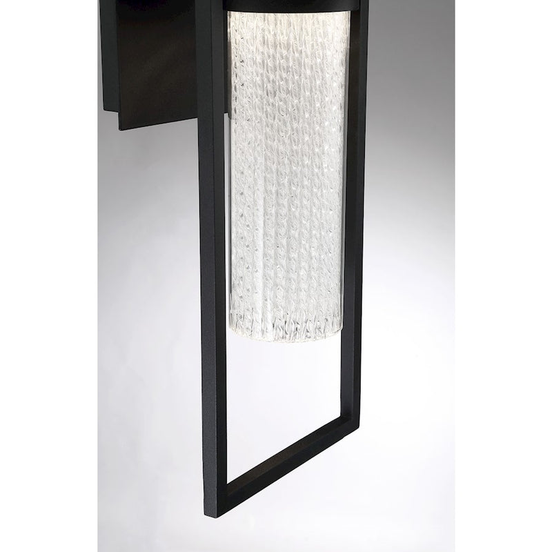 Eurofase Outdoor Large LED Outdoor Wall Mount, Black/Clear