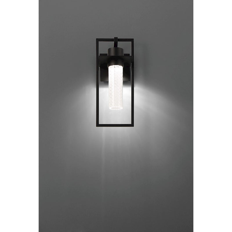 Eurofase Outdoor Large LED Outdoor Wall Mount, Black/Clear