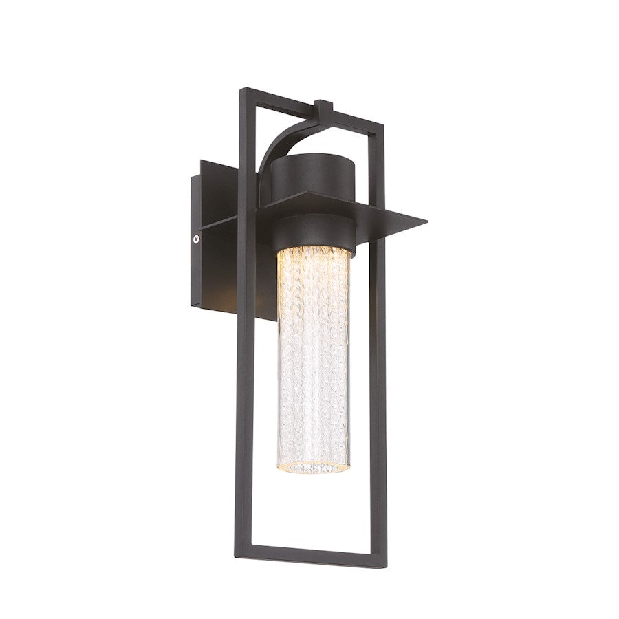 Eurofase Outdoor Small LED Outdoor Wall Mount, Black/Clear