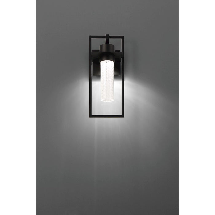 Eurofase Outdoor Small LED Outdoor Wall Mount, Black/Clear