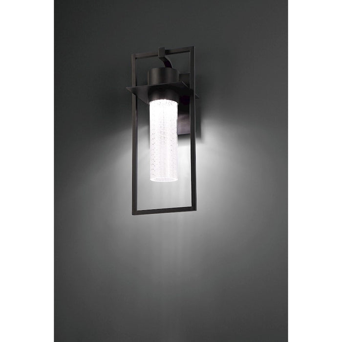 Eurofase Outdoor Small LED Outdoor Wall Mount, Black/Clear