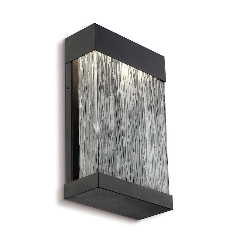 Eurofase Outdoor Small LED Surface Mount, Black/Black Wood Grain