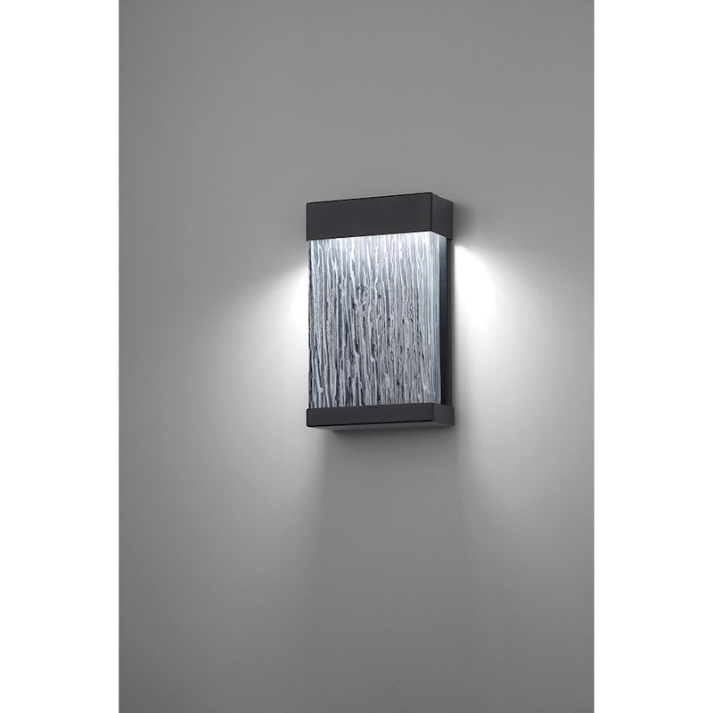 Eurofase Outdoor Large LED Surface Mount, Black/Black Wood Grain