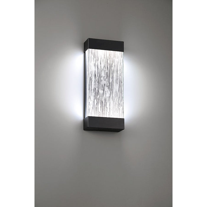 Eurofase Outdoor Large LED Surface Mount, Black/Black Wood Grain