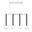Eurofase Lappin 4-Light Linear LED Chandelier, Chrome