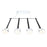 Eurofase Lappin 4-Light Linear LED Chandelier, Chrome