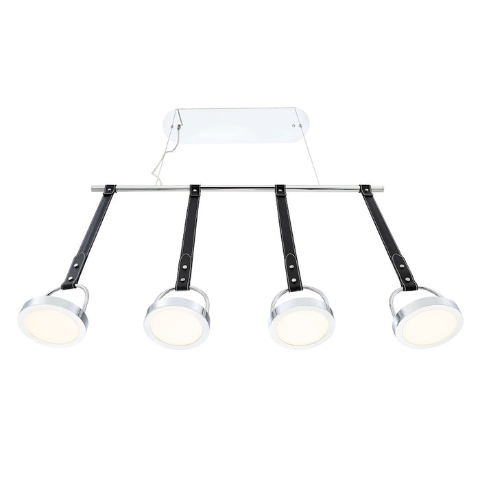 Eurofase Lappin 4-Light Linear LED Chandelier, Chrome