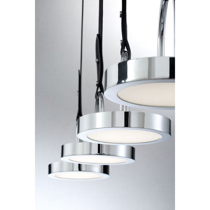 Eurofase Lappin 4-Light Linear LED Chandelier, Chrome