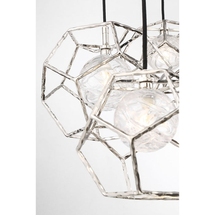 Eurofase Norway LED Chandelier, Chrome/Clear
