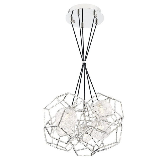 Eurofase Norway LED Chandelier, Chrome/Clear