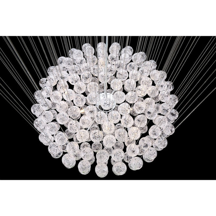 Eurofase Riverdale 36-Light Four-Tier Chandelier, Chrome/Clear