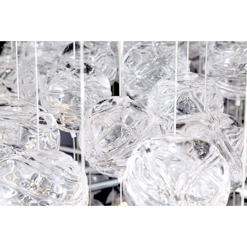 Eurofase Riverdale 36-Light Four-Tier Chandelier, Chrome/Clear