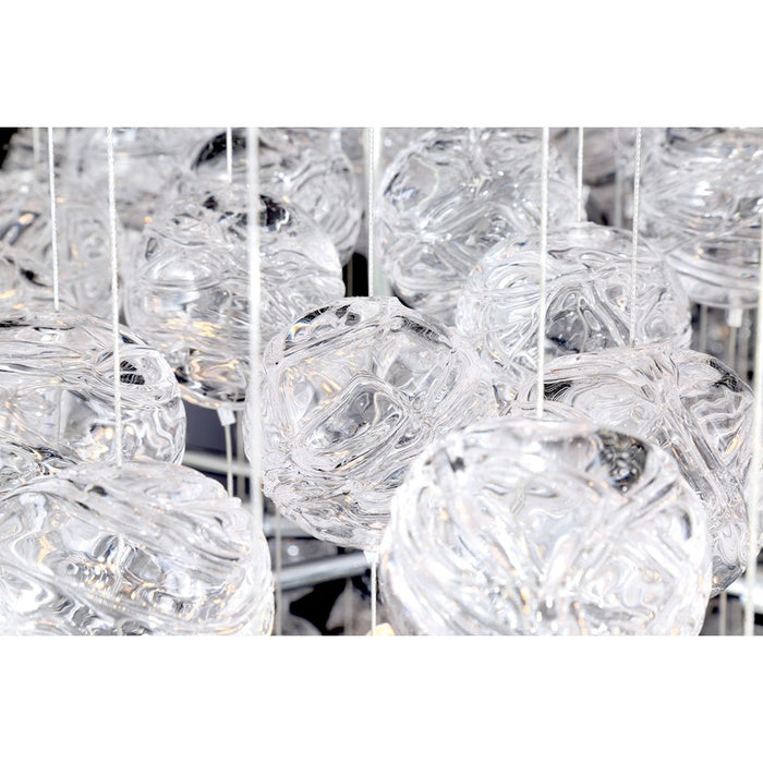 Eurofase Riverdale 36-Light Four-Tier Chandelier, Chrome/Clear