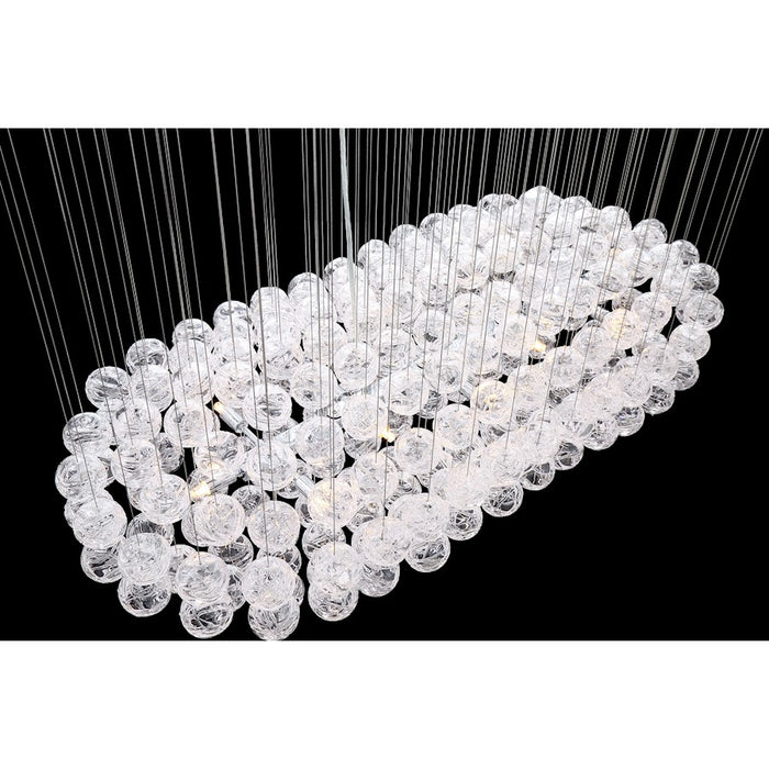 Eurofase Riverdale 36-Light Four-Tier Chandelier, Chrome/Clear