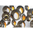 Eurofase Arlington 1-Light LED Pendant, Blackened Chrome/Gold