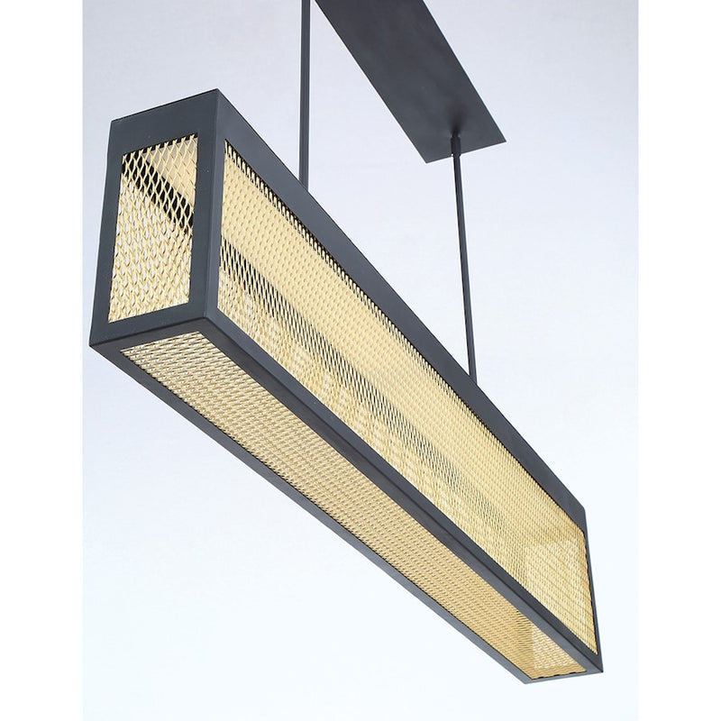 Eurofase Coop Outdoor LED Wall Sconce, Sand Black/Gold