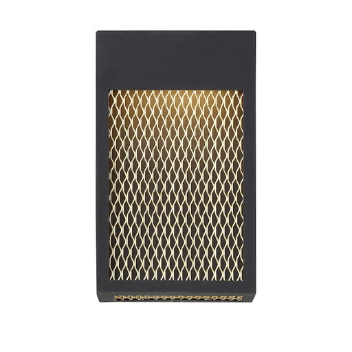 Eurofase Coop Outdoor LED Wall Sconce, Sand Black/Gold