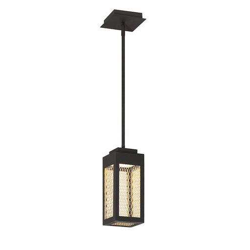 Eurofase Coop 1-Light LED Pendant, Sand Black/Gold