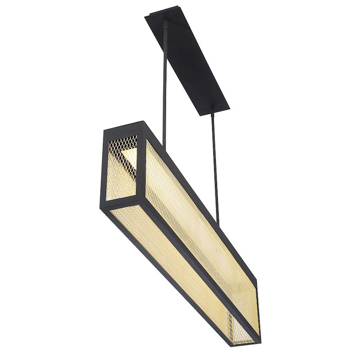 Eurofase Coop 1-Light LED Pendant, Sand Black/Gold