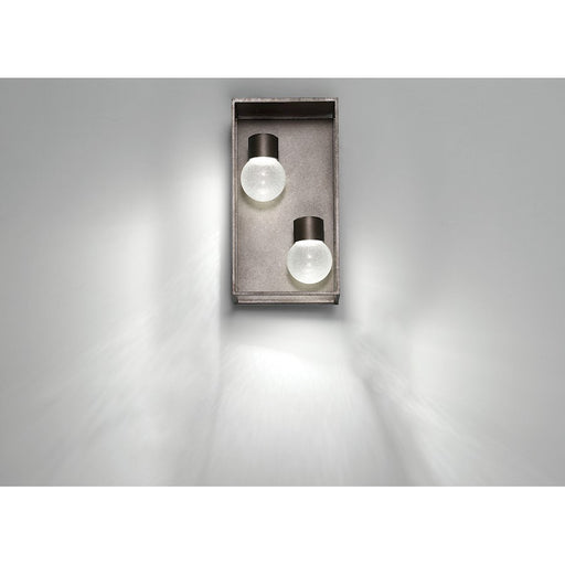 Eurofase Gibson Outdoor Sconce, Antique Grey/Clear Seeded