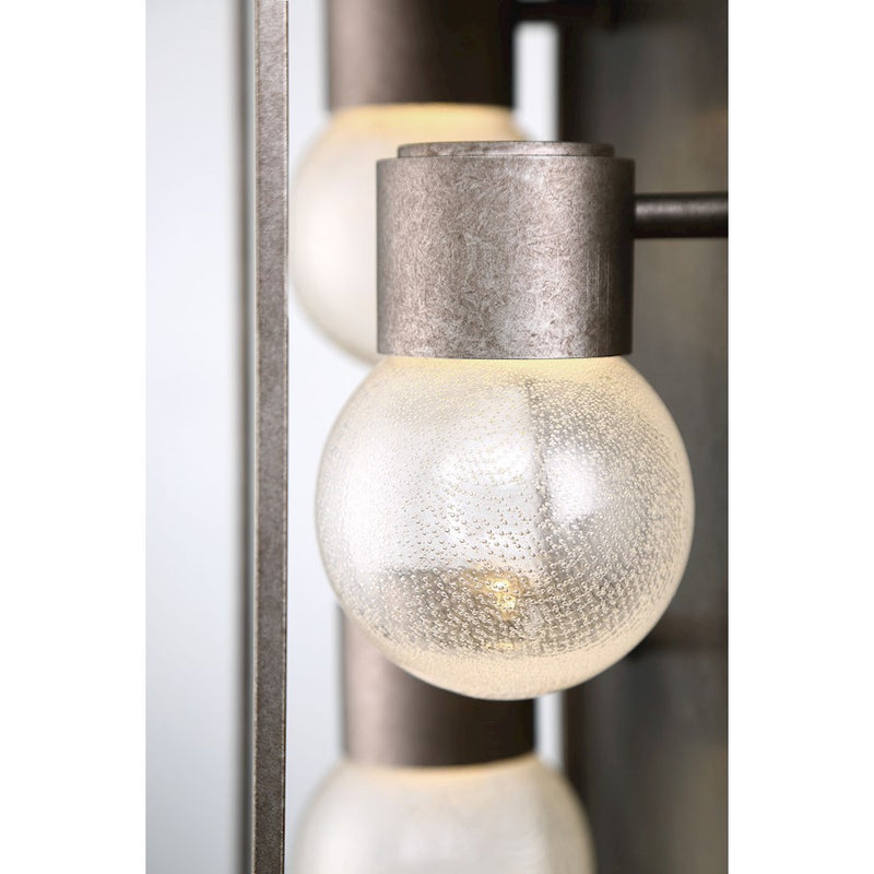 Eurofase Gibson Outdoor Sconce, Antique Grey/Clear Seeded