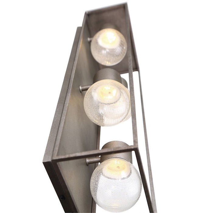 Eurofase Gibson Outdoor Sconce, Antique Grey/Clear Seeded