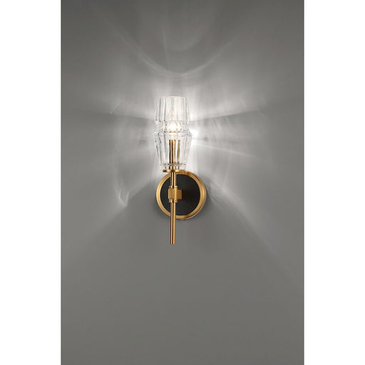 Eurofase Gladstone 10-Light Linear Chandelier, Brass/Black/Clear