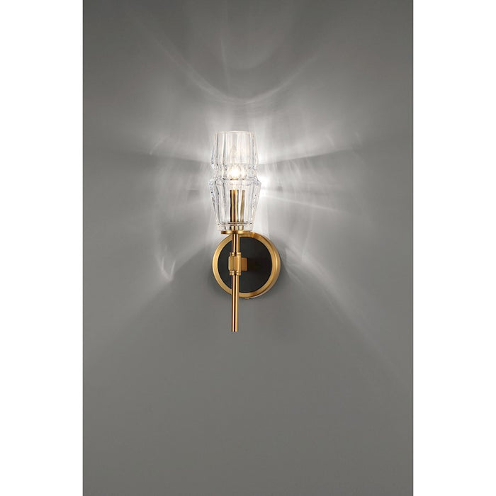 Eurofase Gladstone 10-Light Linear Chandelier, Brass/Black/Clear