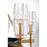 Eurofase Gladstone 10-Light Linear Chandelier, Brass/Black/Clear