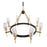 Eurofase Gladstone 10-Light Linear Chandelier, Brass/Black/Clear