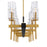 Eurofase Gladstone 10-Light Linear Chandelier, Brass/Black/Clear
