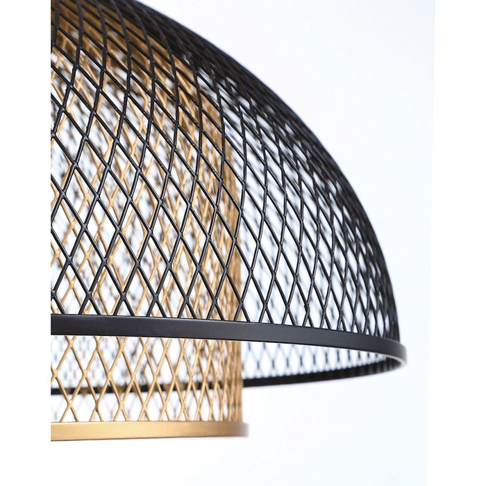 Eurofase Kenmore Two-Tone LED Pendant, Black/Gold/Black/Gold