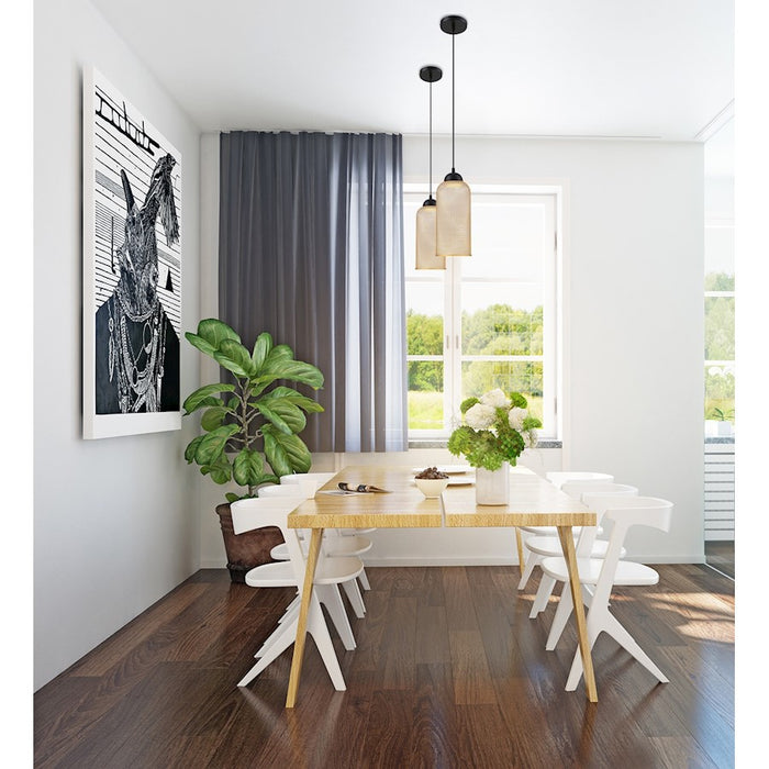 Eurofase Kenmore Two-Tone LED Pendant, Black/Gold/Black/Gold