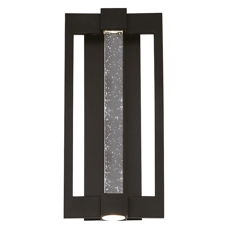 Eurofase Hanson Outdoor LED Wall Sconce, Black/Clear