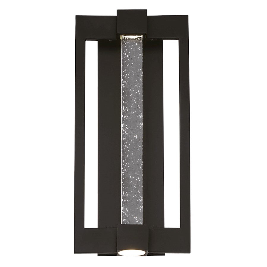 Eurofase Hanson Outdoor LED Wall Sconce, Black/Clear