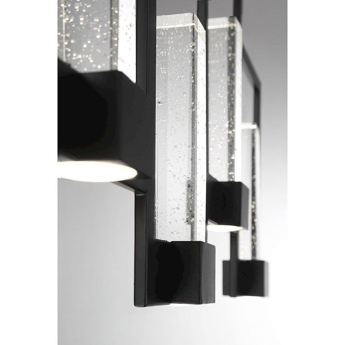 Eurofase Hanson 2-Light LED Pendant, Black/Clear